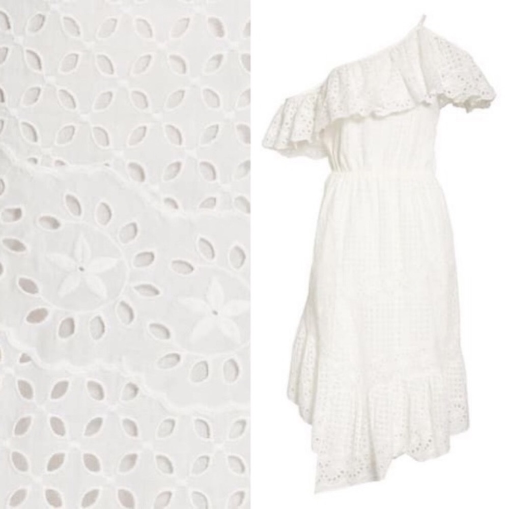 Joie NWT $398 intricate eyelet flamenco dress M - Picture 4 of 5